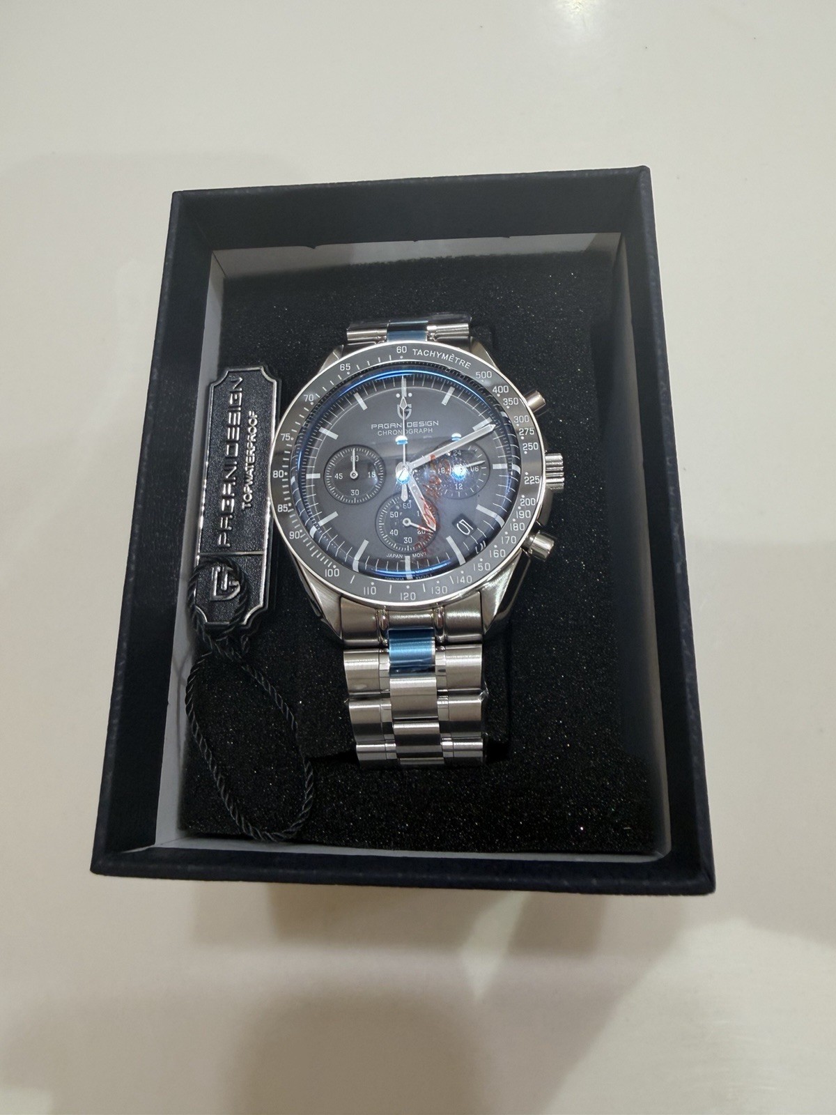 PAGANI DESIGN PD-1701 V6 Moon Watch Chronograph Black Dial Seiko New In Box