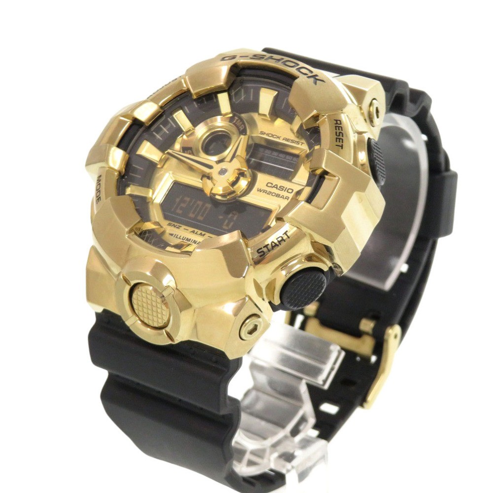 Casio G SHOCK GM 700G 9AJF SS Resin Black Gold Quartz Analog Digital Watch Black