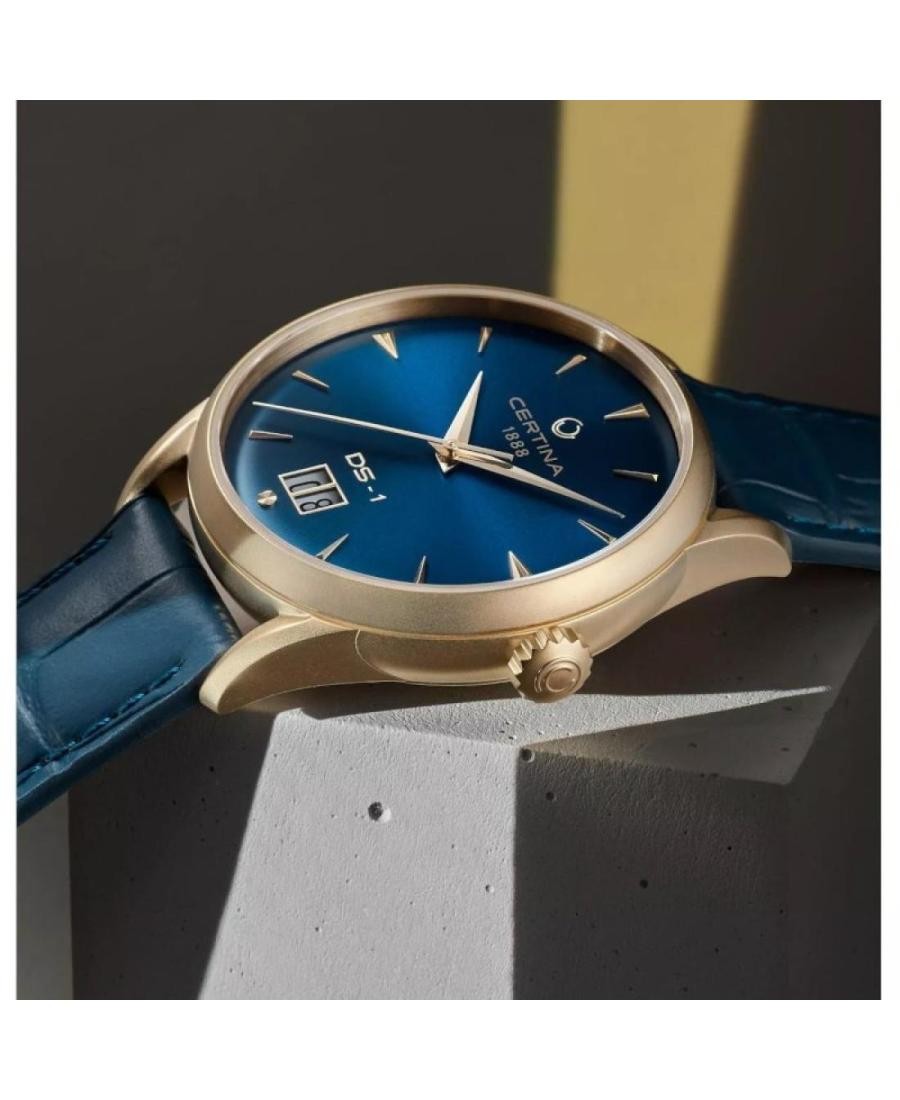CERTINA Men Analog Automatic Casual Watch Classic Dress Blue Dial Waterproof Rou