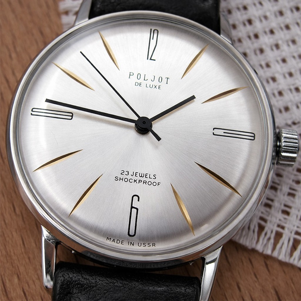 Vintage POLJOT De Luxe USSR Mechanical Watch 23 Jewels Ultra Thin Serviced