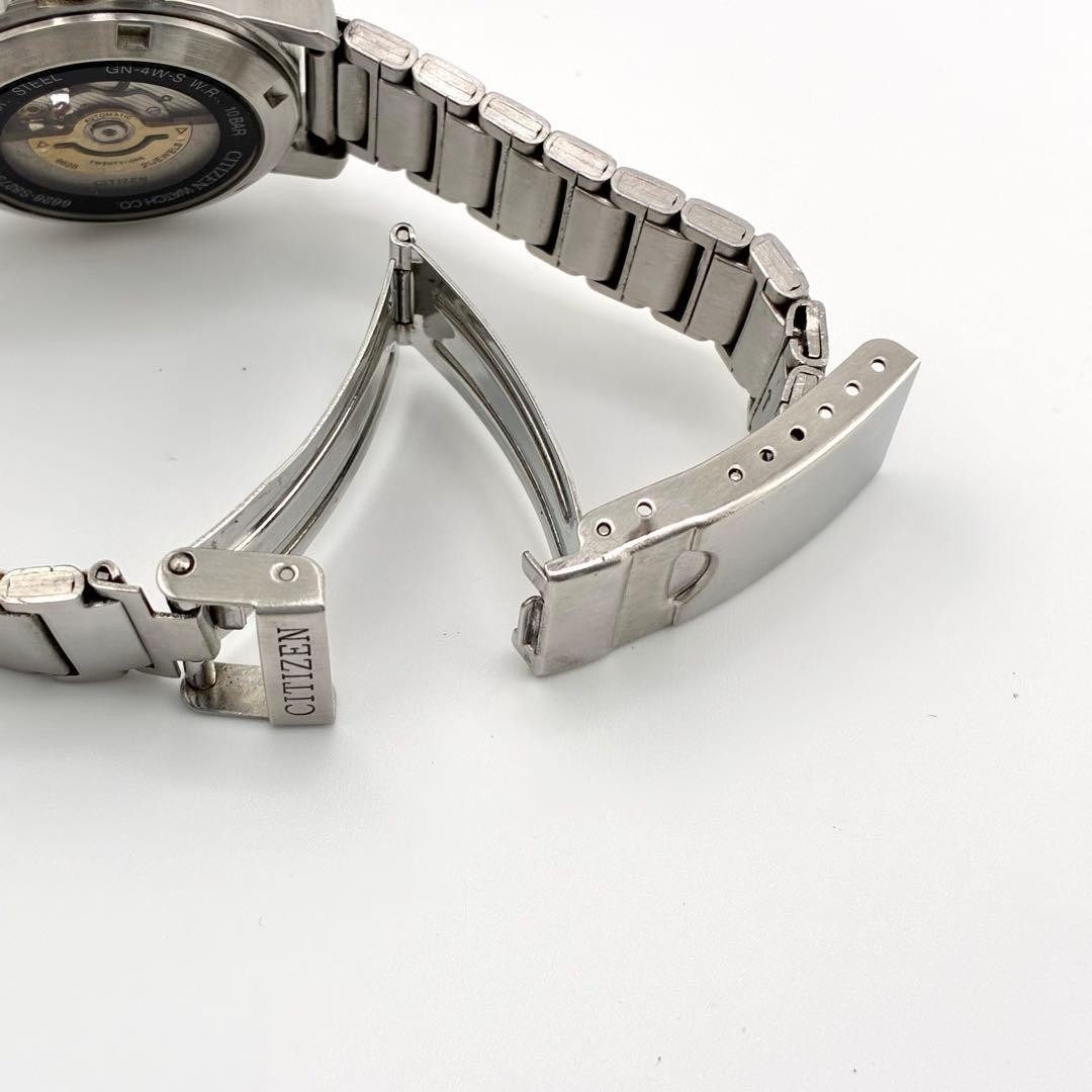Citizen Boys Automatic Open Heart See-Through Silver Watch Japan 0610032