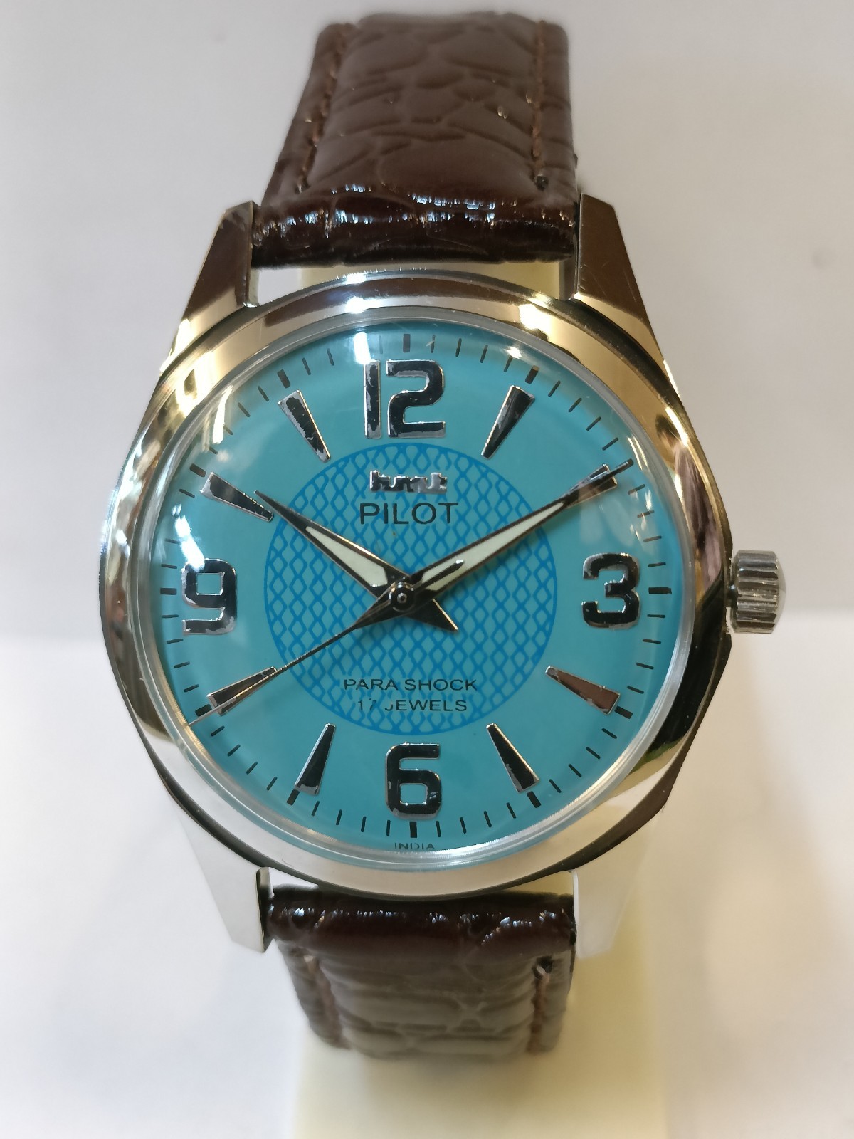 REFURBISHED HMT PILOT 17J WINDING SKY BLUE DIAL 0231 INDIA MEN’S WORKING