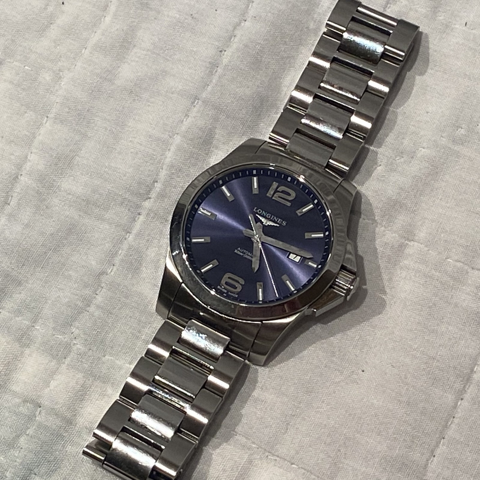 Longines Conquest Automatic 43mm Sunray Blue Dial SS Men’s Watch L3.778.4.58.6
