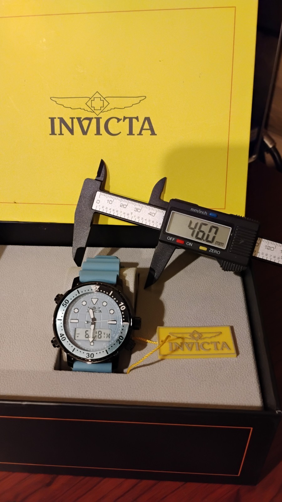 Invicta Men’s Pro Diver 46.5mm Digital Chronograph Watch IN-49446 Authentic