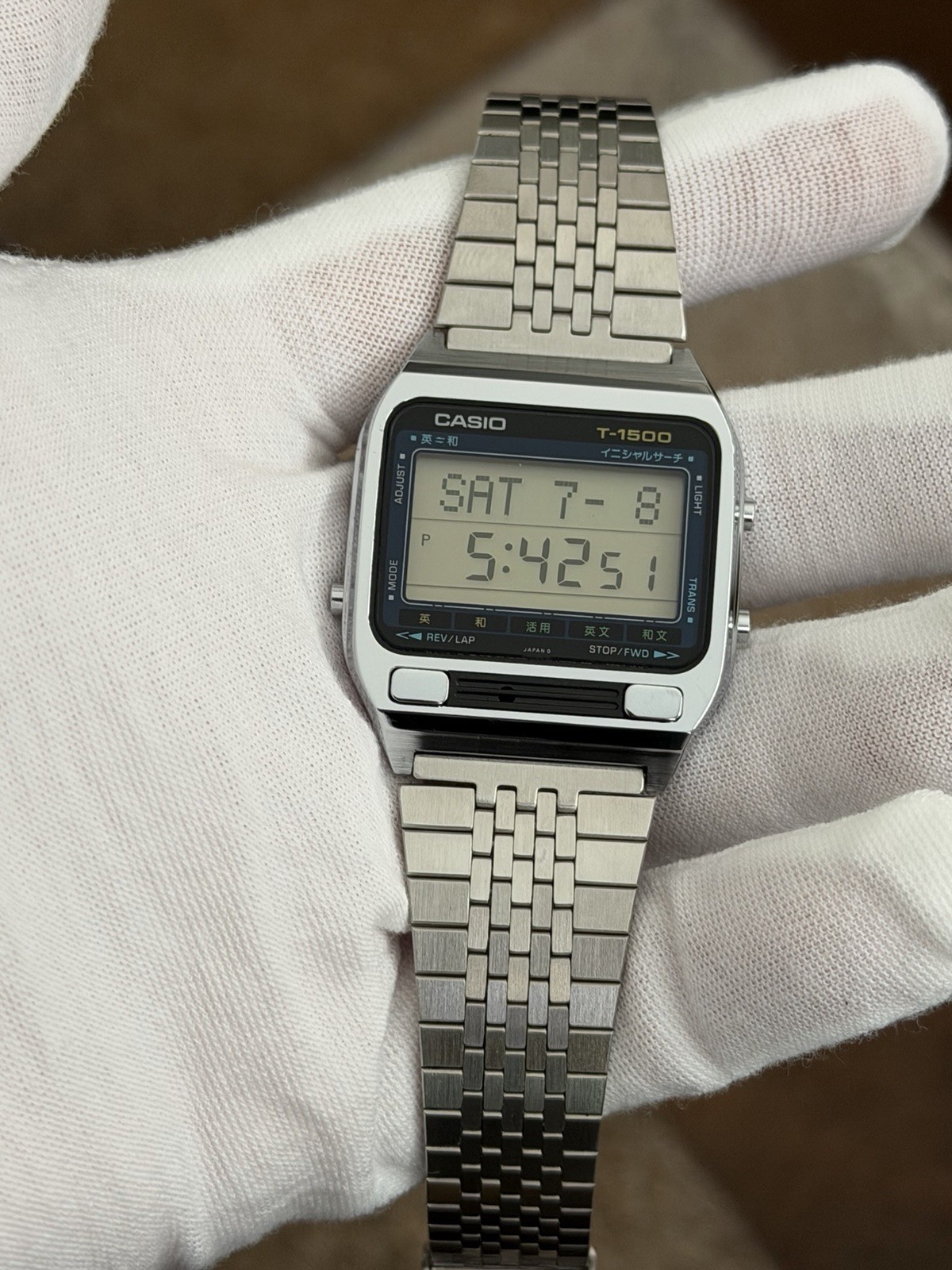 Rare Vintage Casio T-1500 Men’s Digital Dictionary Watch Module 117 JDM 1980s