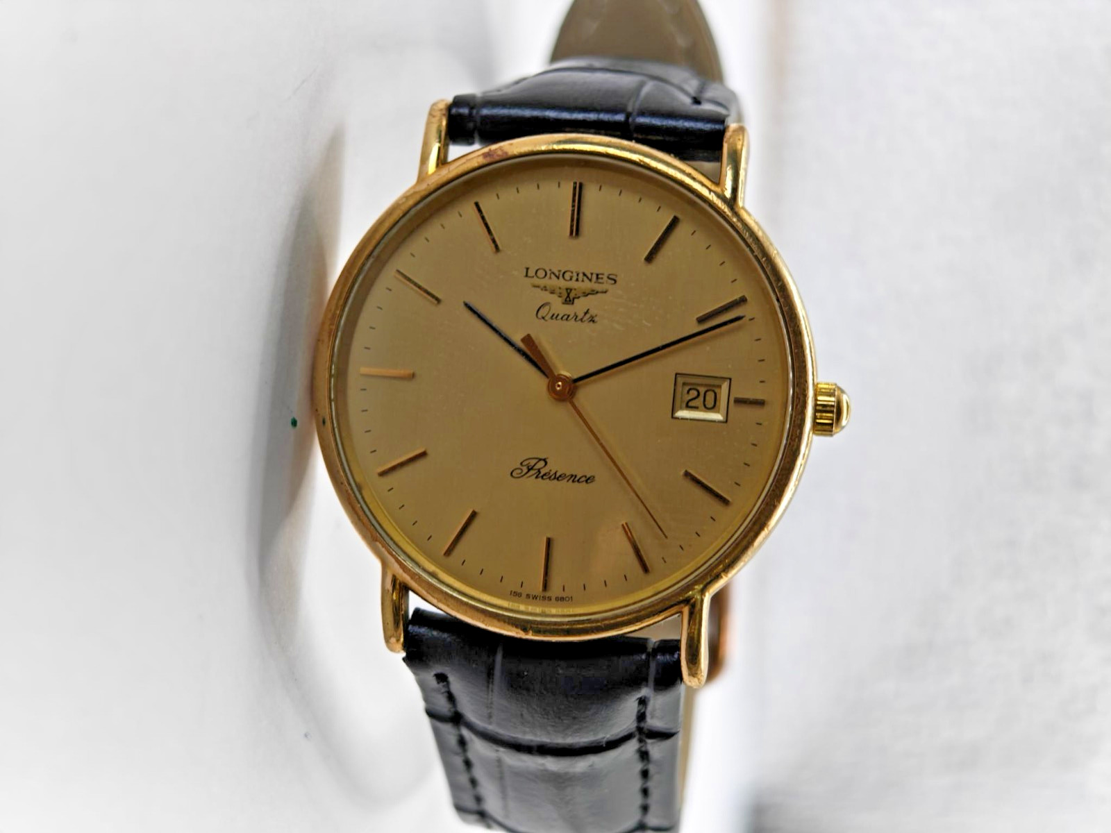 Vintage Longines Presence Quartz Cal L156.4 Gold Plated Champagne Dial 33mm