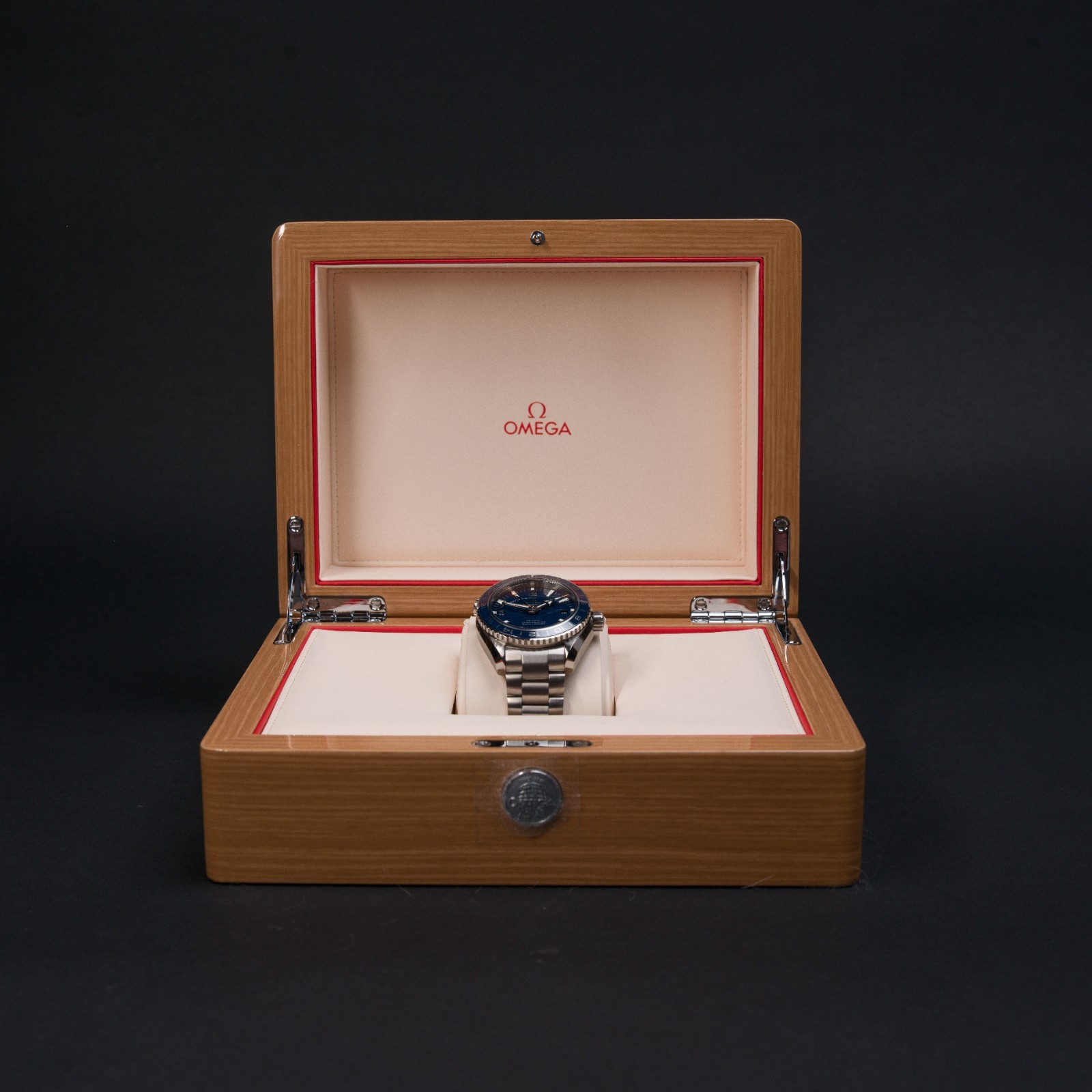 Omega Planet Ocean Titanium GMT 44 Blue Dial
