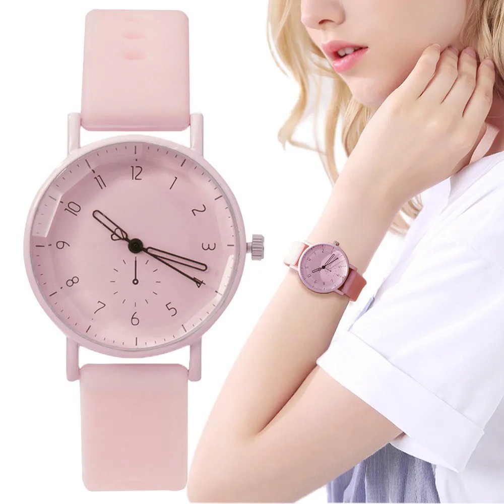 Pink Digital Simple Women Dresses Brand Watches Fashion 2023 New Casual Silicone