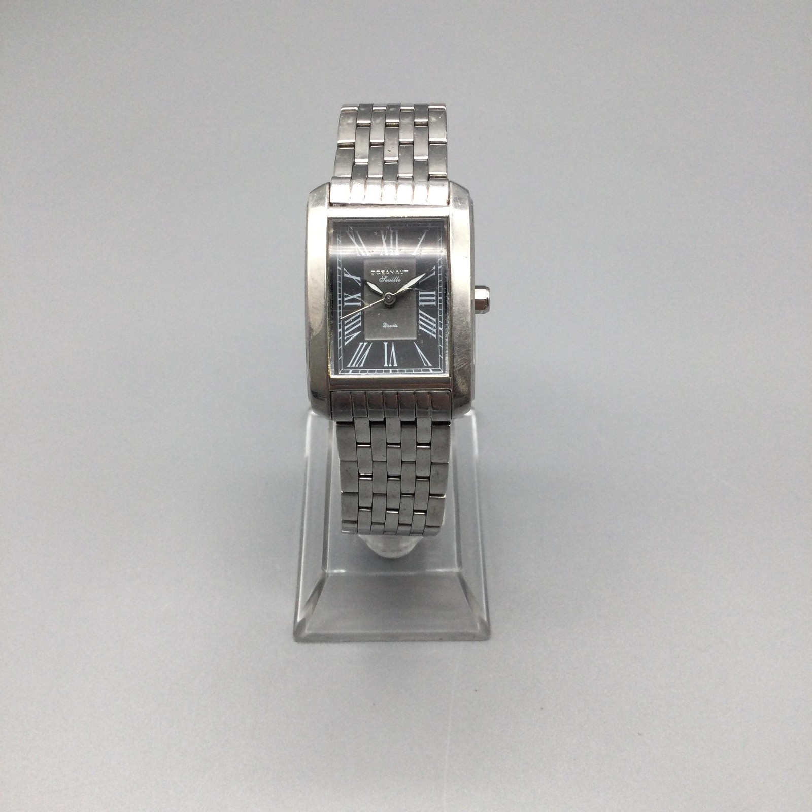 Oceanaut Seville Womens Watch 23mm Black Dial Silver Tone OS3004 New Battery 7″