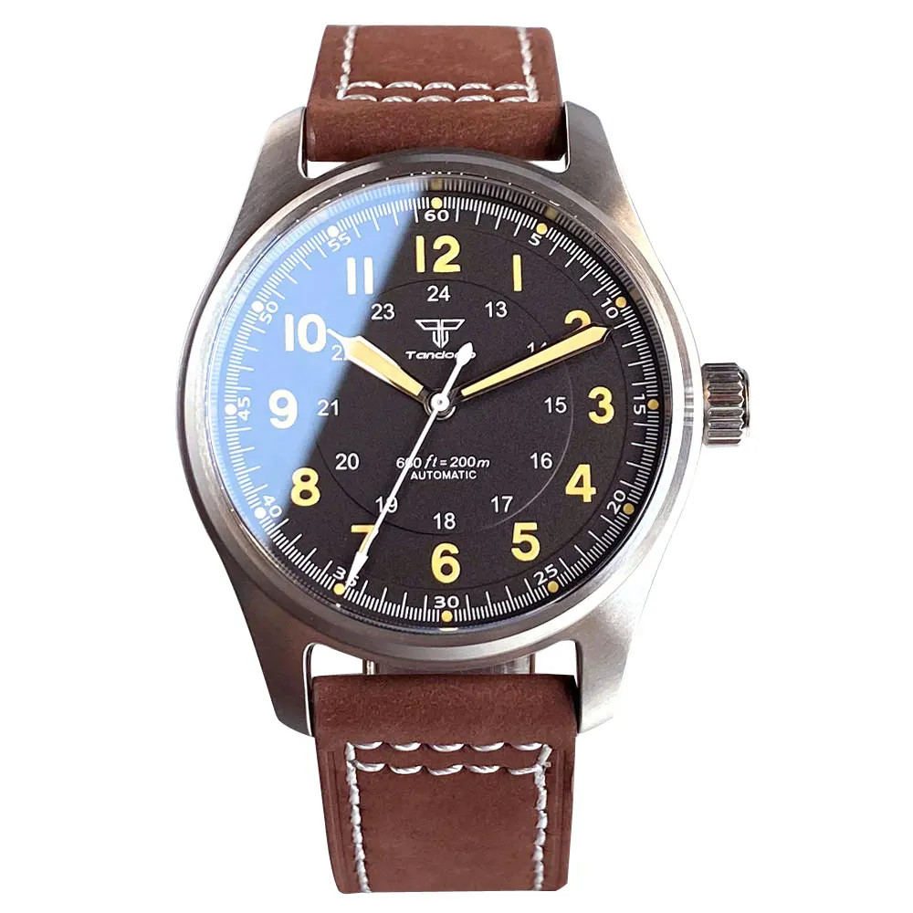 Tandorio 39mm Pilot Retro Automatic Mechanical Watch For Japan NH35/ Miyota 8215
