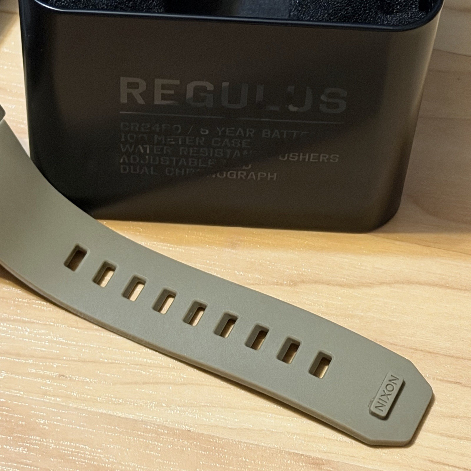 Nixon The Regulus Surplus Stormtrooper Tan Men’s Surf Skate Digital Watch w/Box