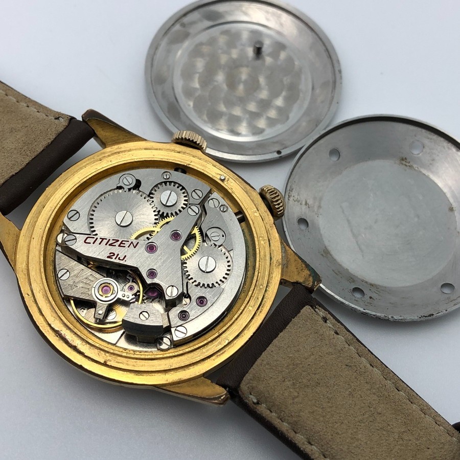 Vintage 1963 Citizen Alarm 4H Four-hand 21Jewels C.G.P. Hand-winding Japan #2613
