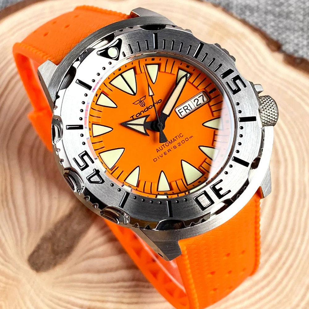 42mm Tandorio Monster NH36A Automatic Diving Men’s Watches Sapphire Glass 20ATM