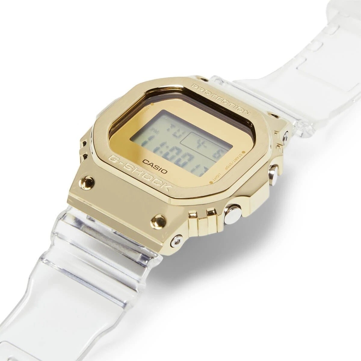 New Casio G-Shock Yellow PVD LTD Transparent Strap Series Watch GM5600SG-9