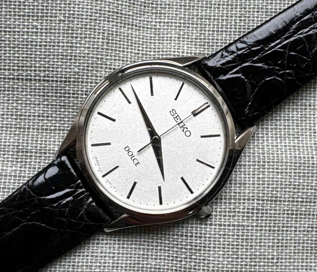 SEIKO Dolce 8J41-0AJ1 SACM171 High Accuracy 32mm White Quartz Mens Watch Japan