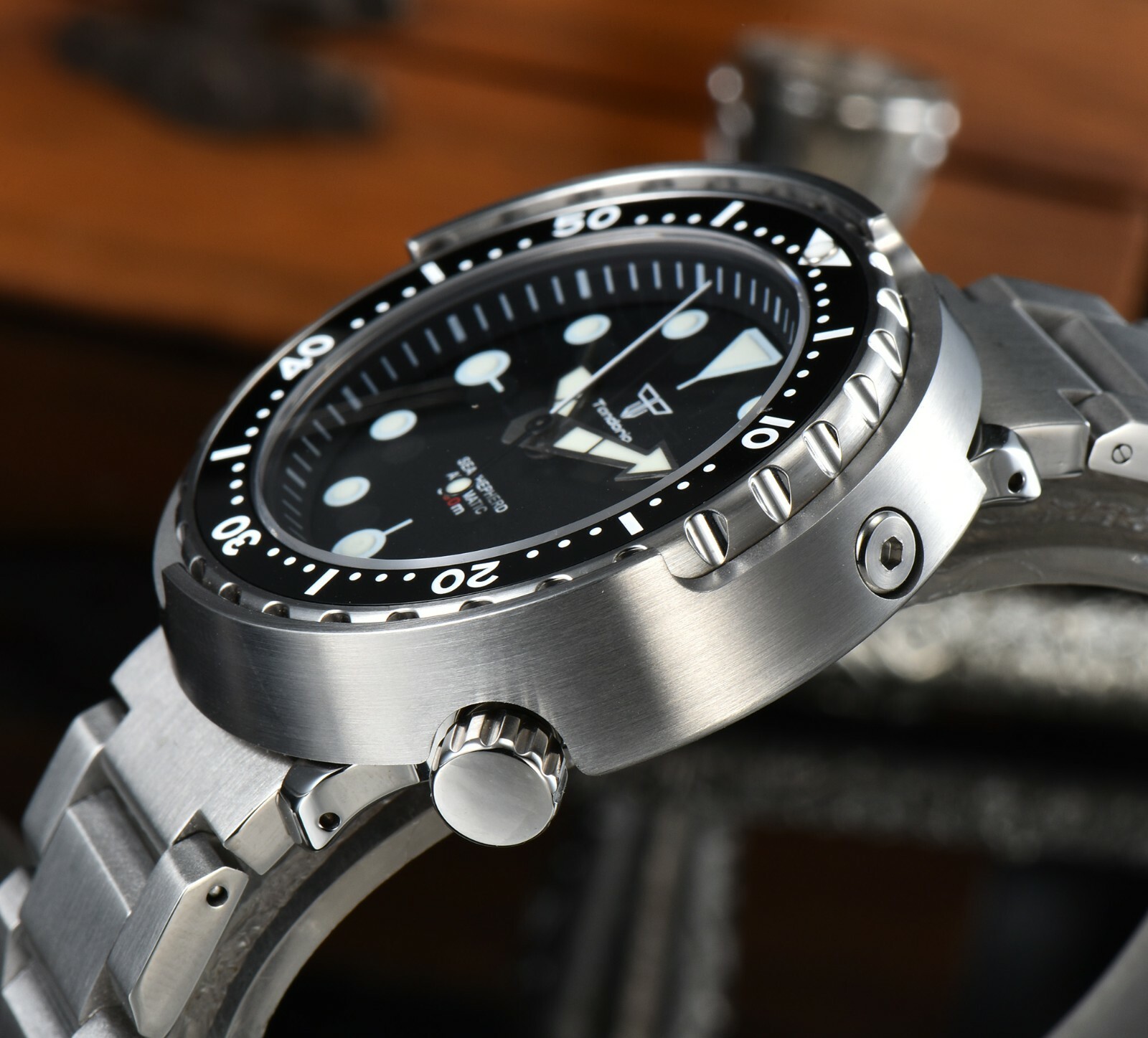 30ATM Tandorio 46.5mm Japan NH35A Lume Sapphire Glass Men Mechanical Watch Date