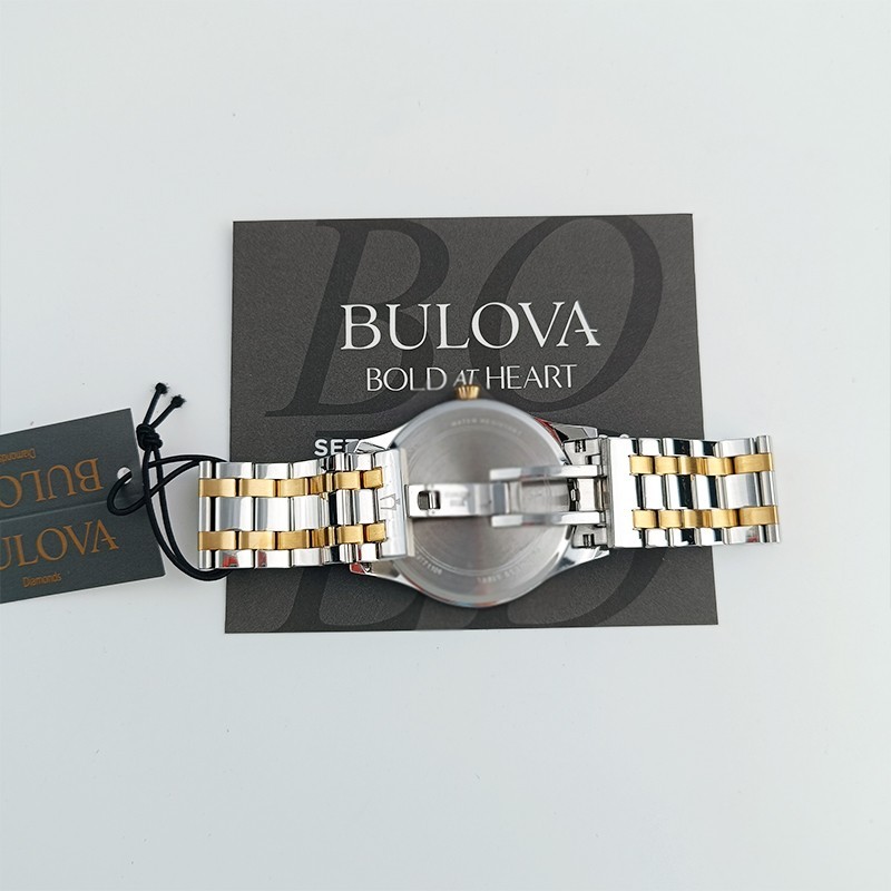 Bulova Men Marine Star 98D130 Blue/Gold Dial Quartz Chronograph Watch 40MM