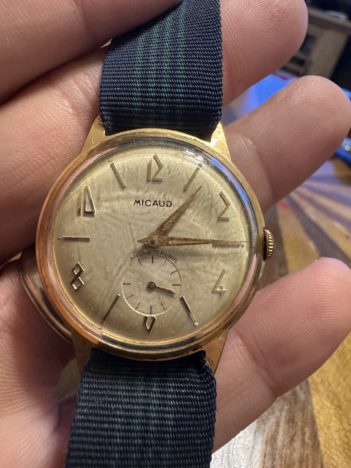 Micaud 34mm 1960s Mechanical Cupillard 233 Lebrocantheure Vintage Watch