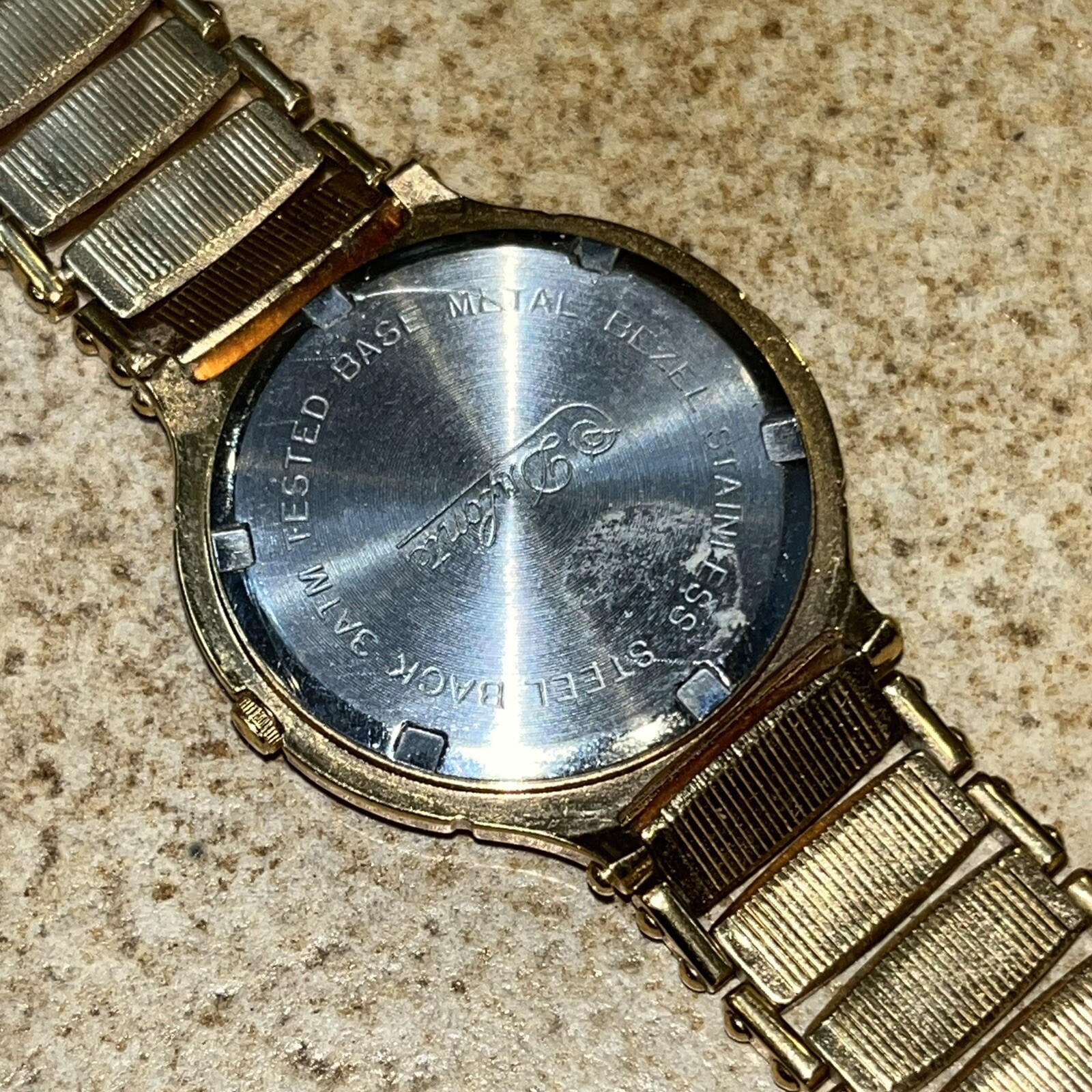 Vintage Dufonte Lucien Piccard Quartz Watch 33mm Rhinstone Hour Marks Runs Great