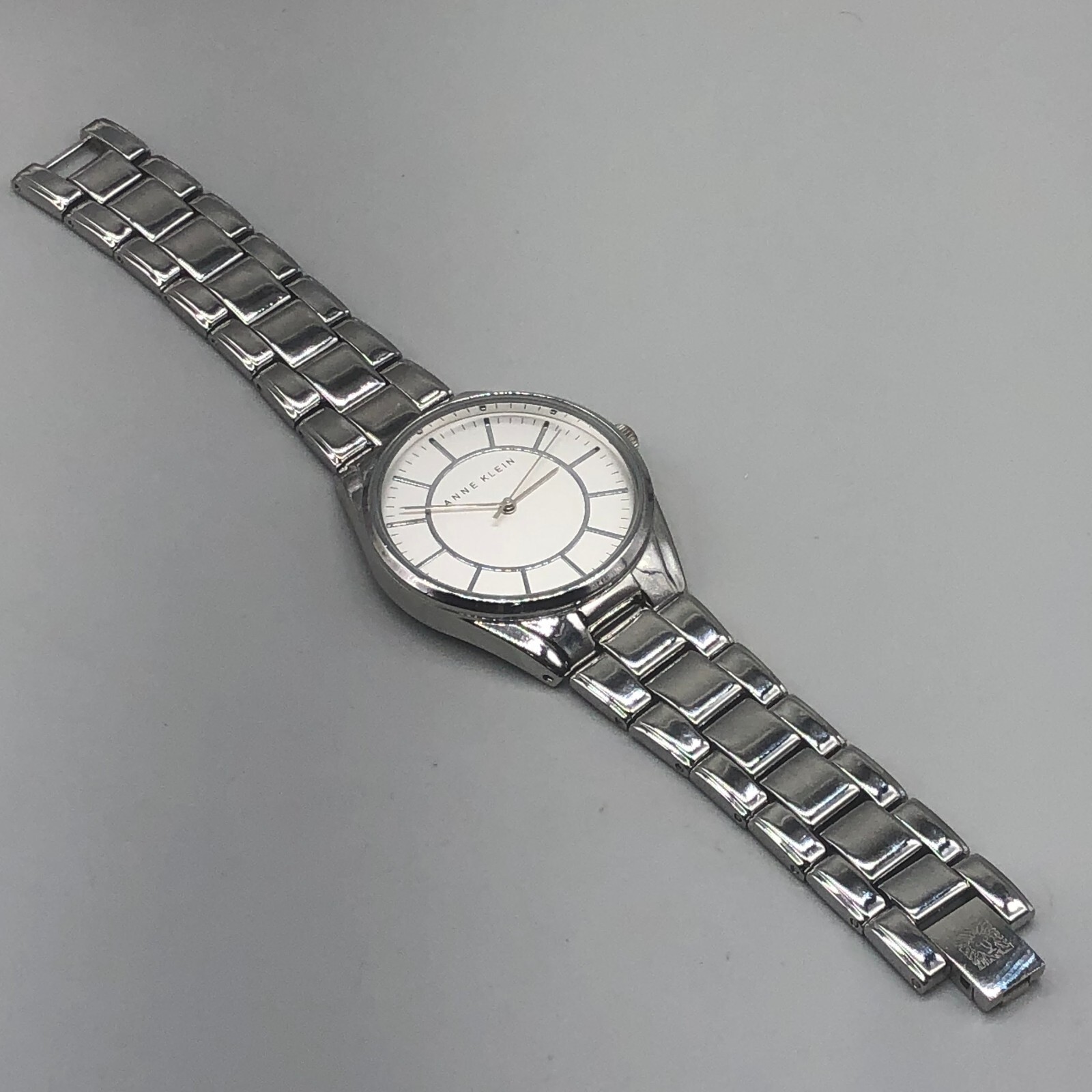 Anne Klein Watch Women Silver Tone Water Resistant New Battery 6.75 Inch