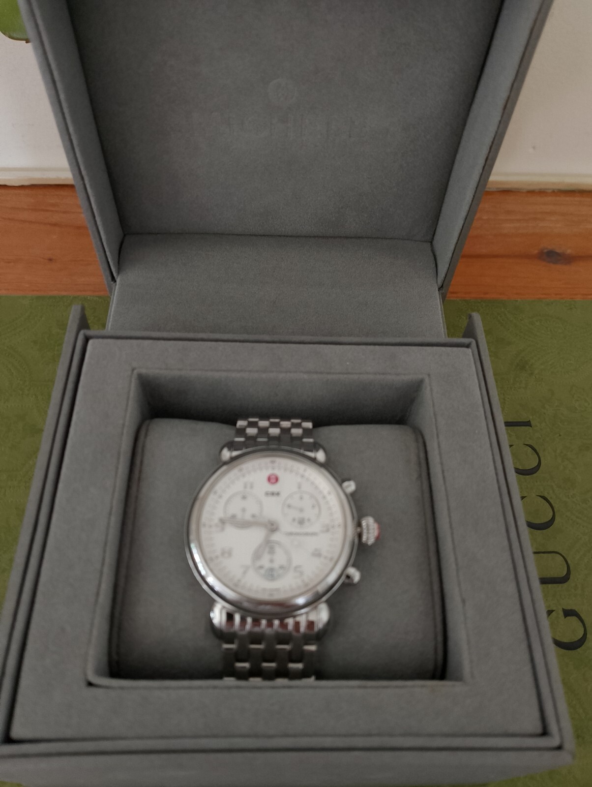 MICHELE CSX,CX39 CHRONOGRAPH Stain Still BAND WATCH for women MW03D00A0025
