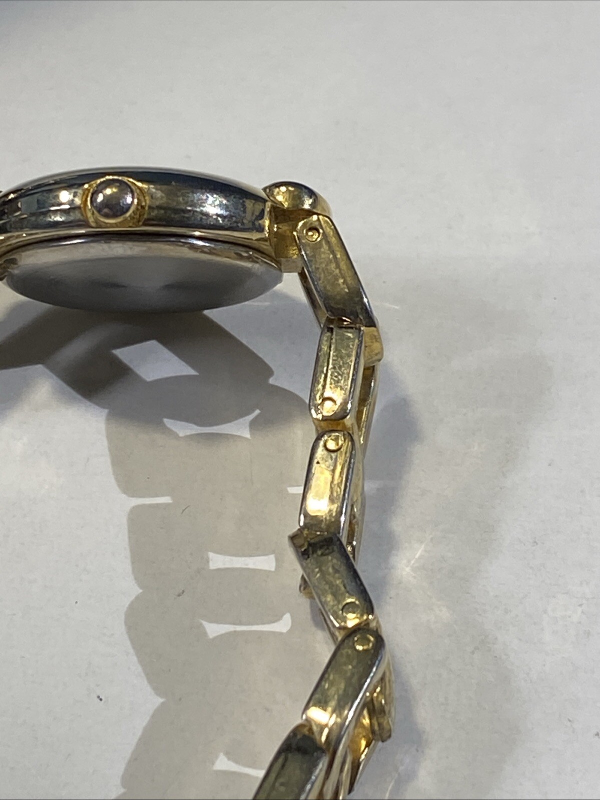 Ciordano Watch Women 24mm Gold Tone Chain Link New Battery