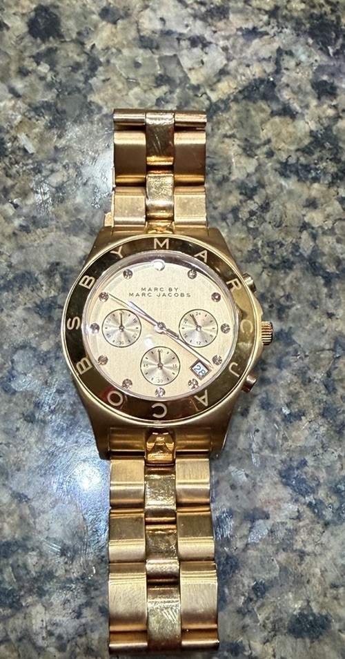 Women’s MARC BY MARC JACOBS Goldtone Quartz Watch, MBM3126, NEEDS BATTERY