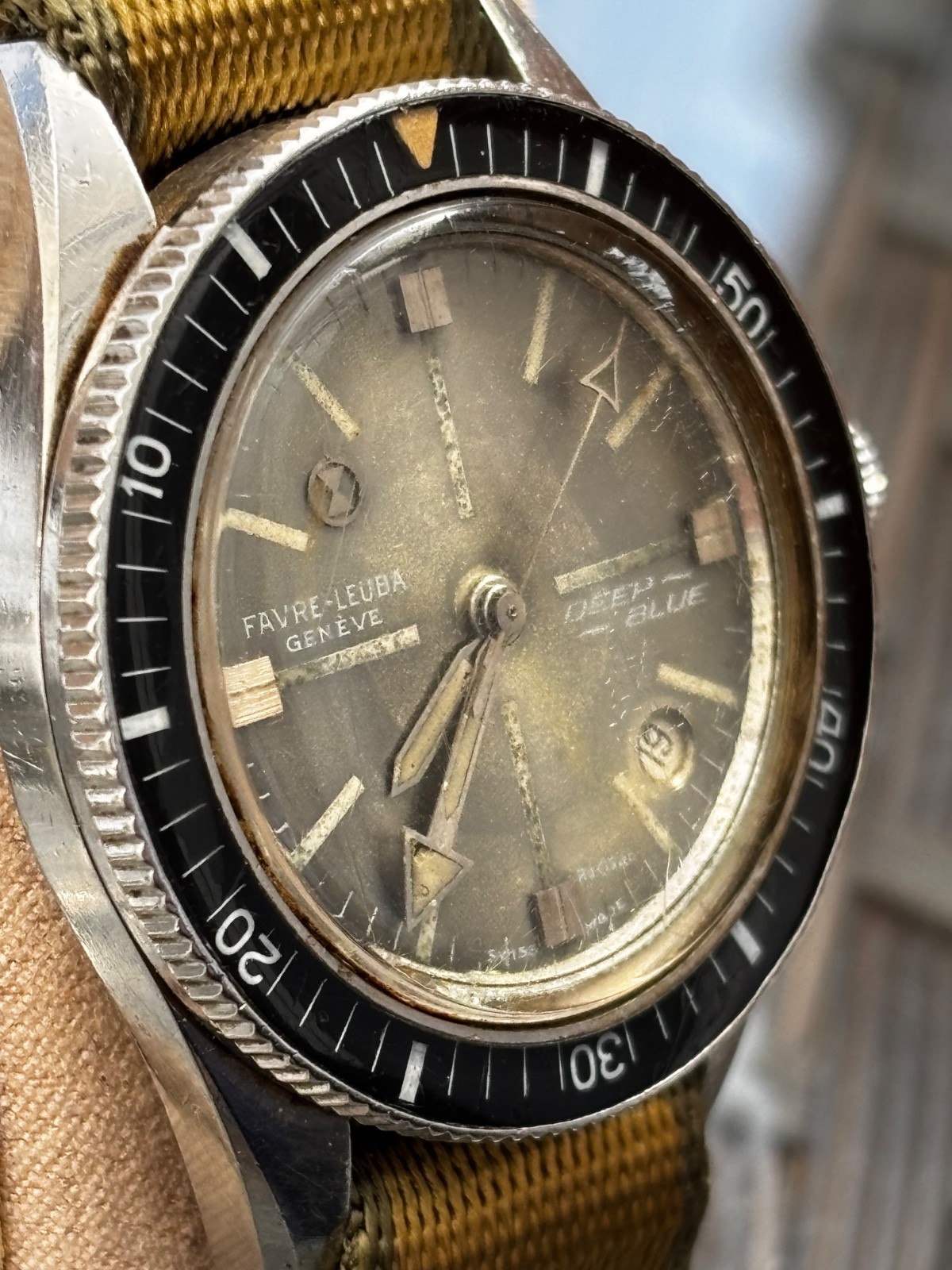 RARE 2ND EXECUTION FAVRE LEUBA DEEP BLUE VINTAGE DIVER