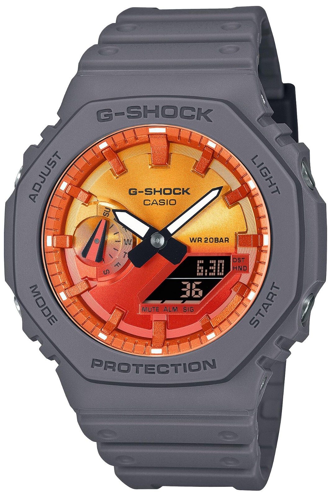 CASIO G-SHOCK Flame inside series GA-2100FL-8AJF For men gray orange