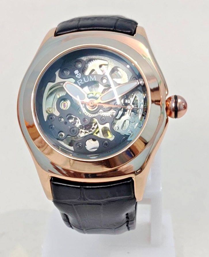 Luxury Corum Skeleton Automatic Black Dial Leather Strap Swiss Wrist Watch Man’s