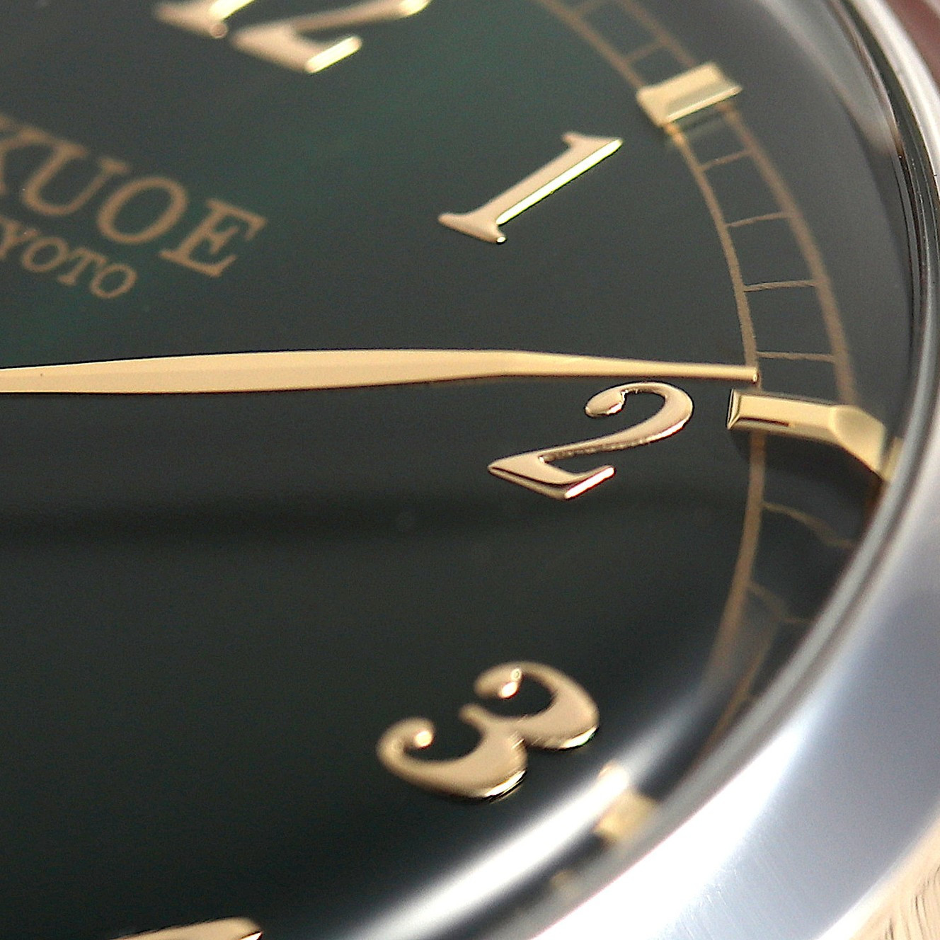 KUOE KYOTO OLD SMITH 90-007 Small Seconds Automatic Green Dial Brown Cordovan