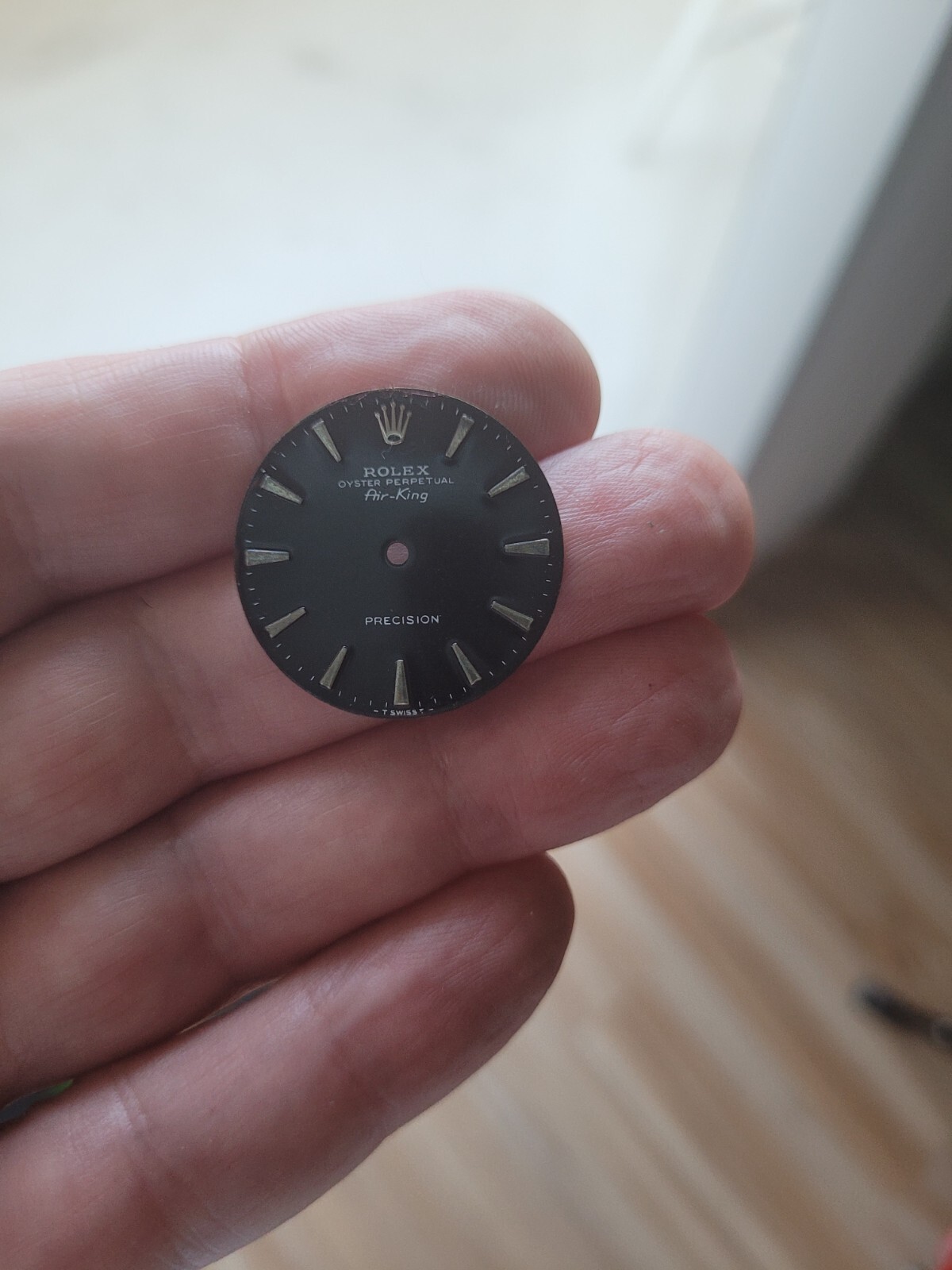 Rolex AirKing 5500 black dial with Arrow hour markers.”refinished”