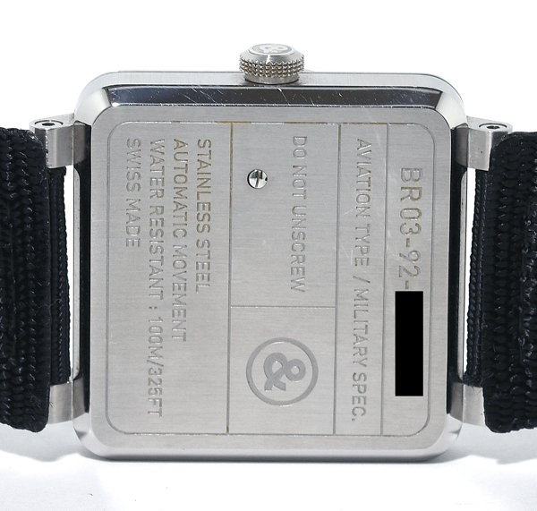 BELL&ROSS WATCH BR03-92 AUTOMATIC WINDING DATE BLACK DIAL STAINLESS STEEL MEN’S