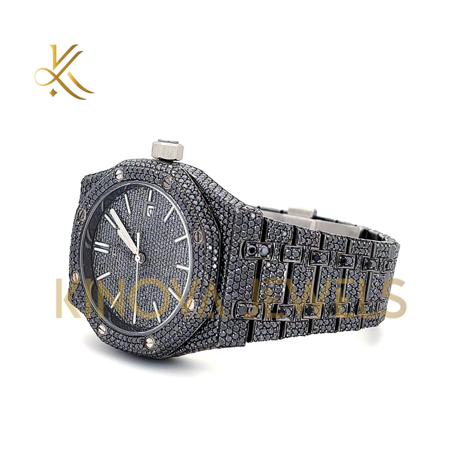 mens moissanite vvs1 iced out watch