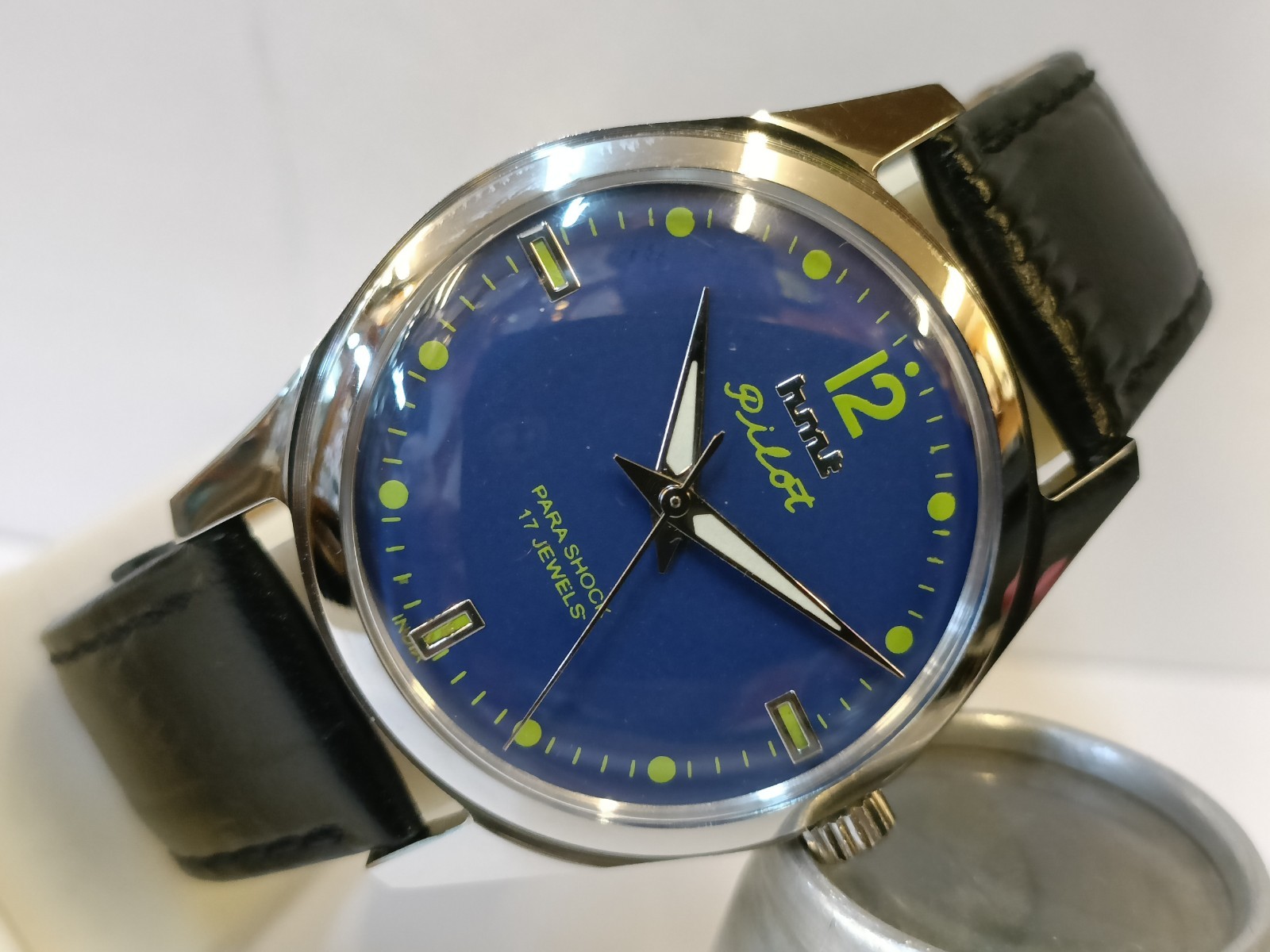 REFURBISHED HMT PILOT 17J WINDING BLUE DIAL 0231 INDIA MEN’S WORKING