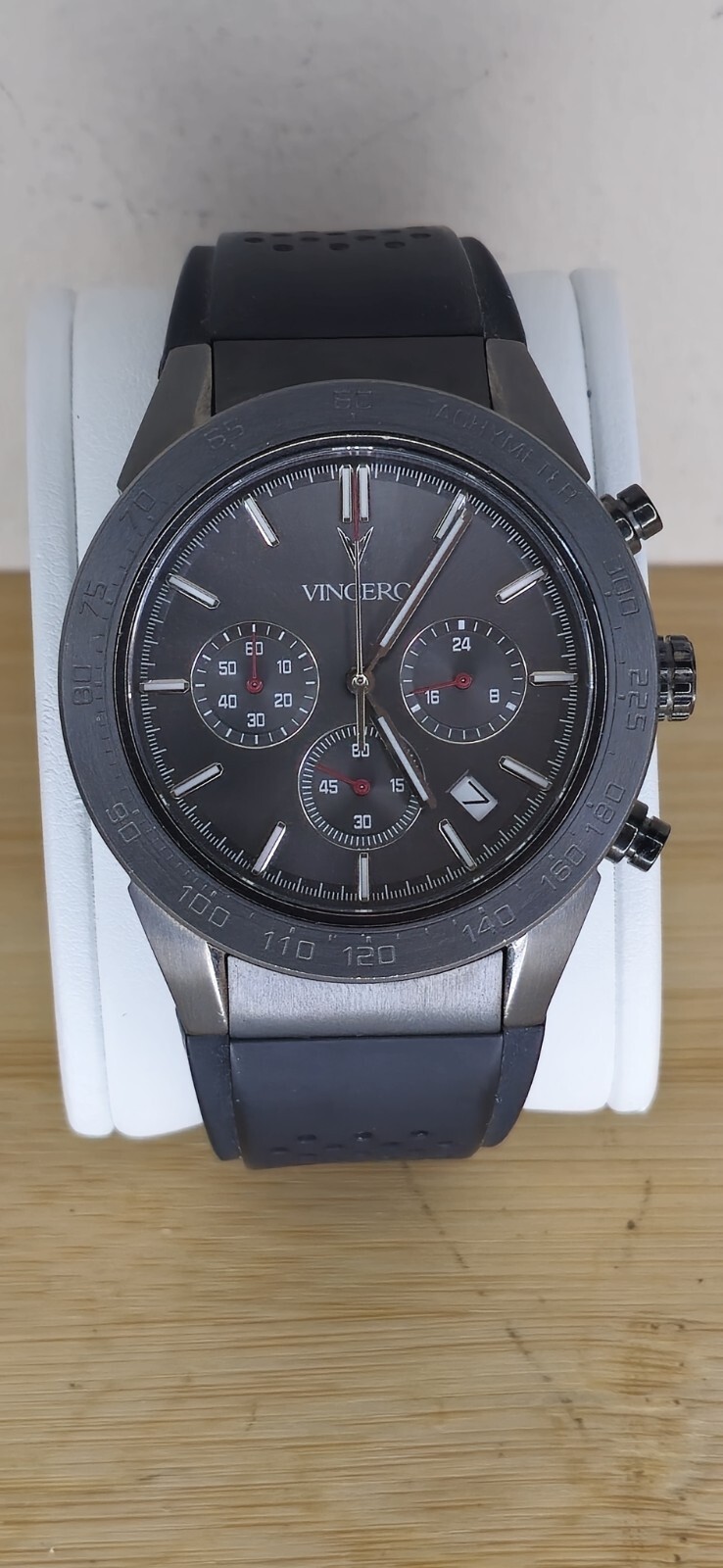 Vincero Gunmatel Altitude Rogue Style Italian Men’s, 43m, Case.