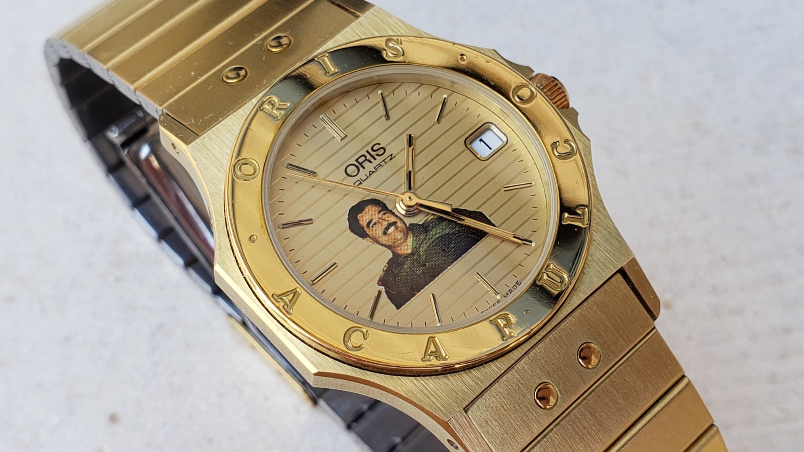 Rare Mint Oris Saddam Hussein Of Iraq 🇮🇶 33mm Quartz Mens Watch