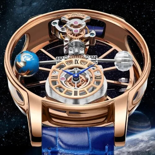 2023 PINDU Design Luxury Men’s Quartz Watch Diamond Tourbillon 3Bar Astronomi
