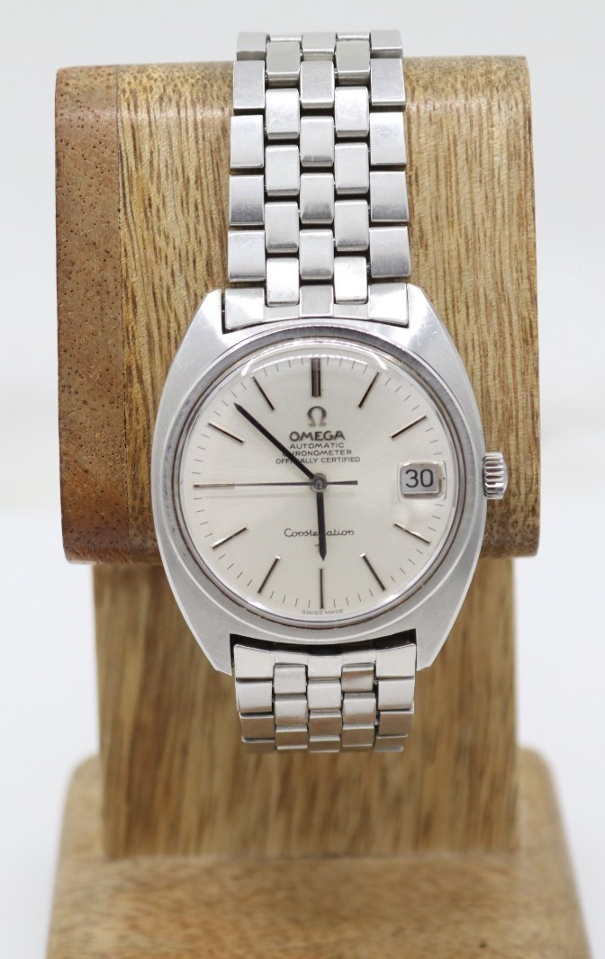 Omega Constellation 168.017 Linen Dial Stainless Steel Watch