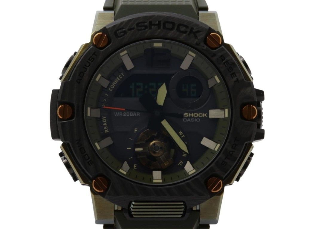 CASIO G SHOCK G STEEL GST B300 Series GST B300XB 1A3JF black khaki resin stainle