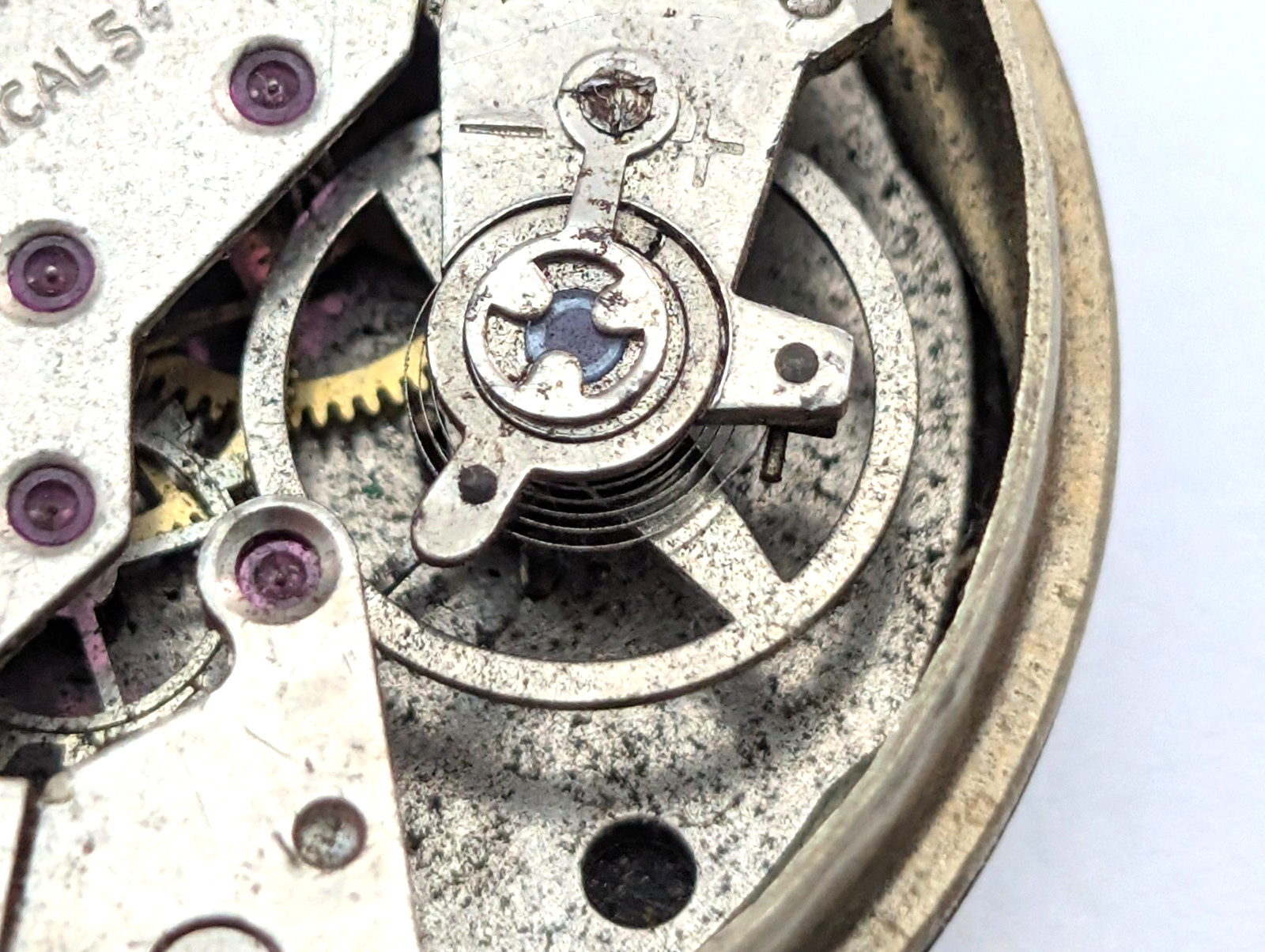 Vintage MORTIMA Cattin Morteau 17j France Men’s 30mm Watch Movement PARTS REPAIR