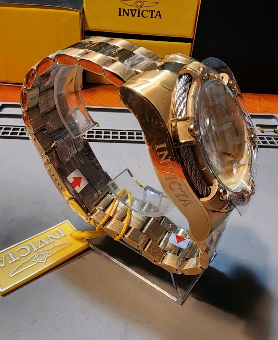 Invicta Bolt Ace Men’s Wristwatch 52mm Steel/Gold #48866 Brand New!
