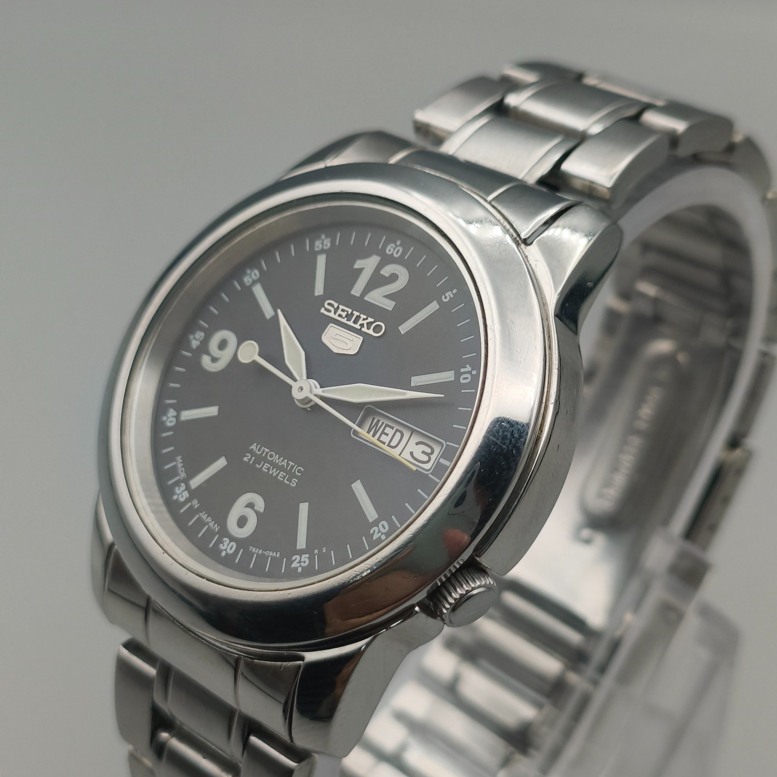 Vintage Seiko 5 7S26 Automatic 21 Jewels Blue Men’s Watch Japan