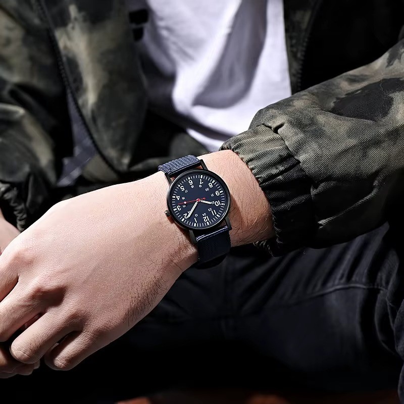 Military Watch Army Durable Water Proof Luminous 24Hours Dial Nylon Strap USA