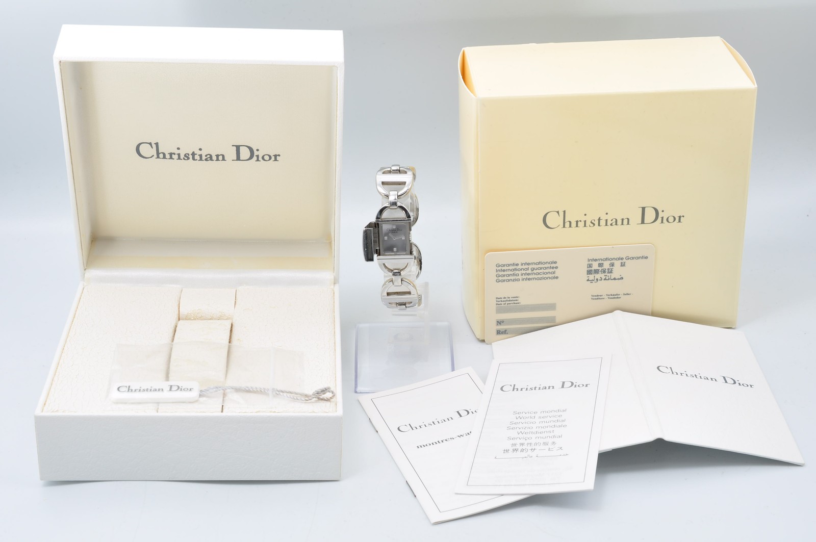 Christian Dior D78-100 Pandiora Quartz Watch Mirror Dial Women w/Full Set w-1315