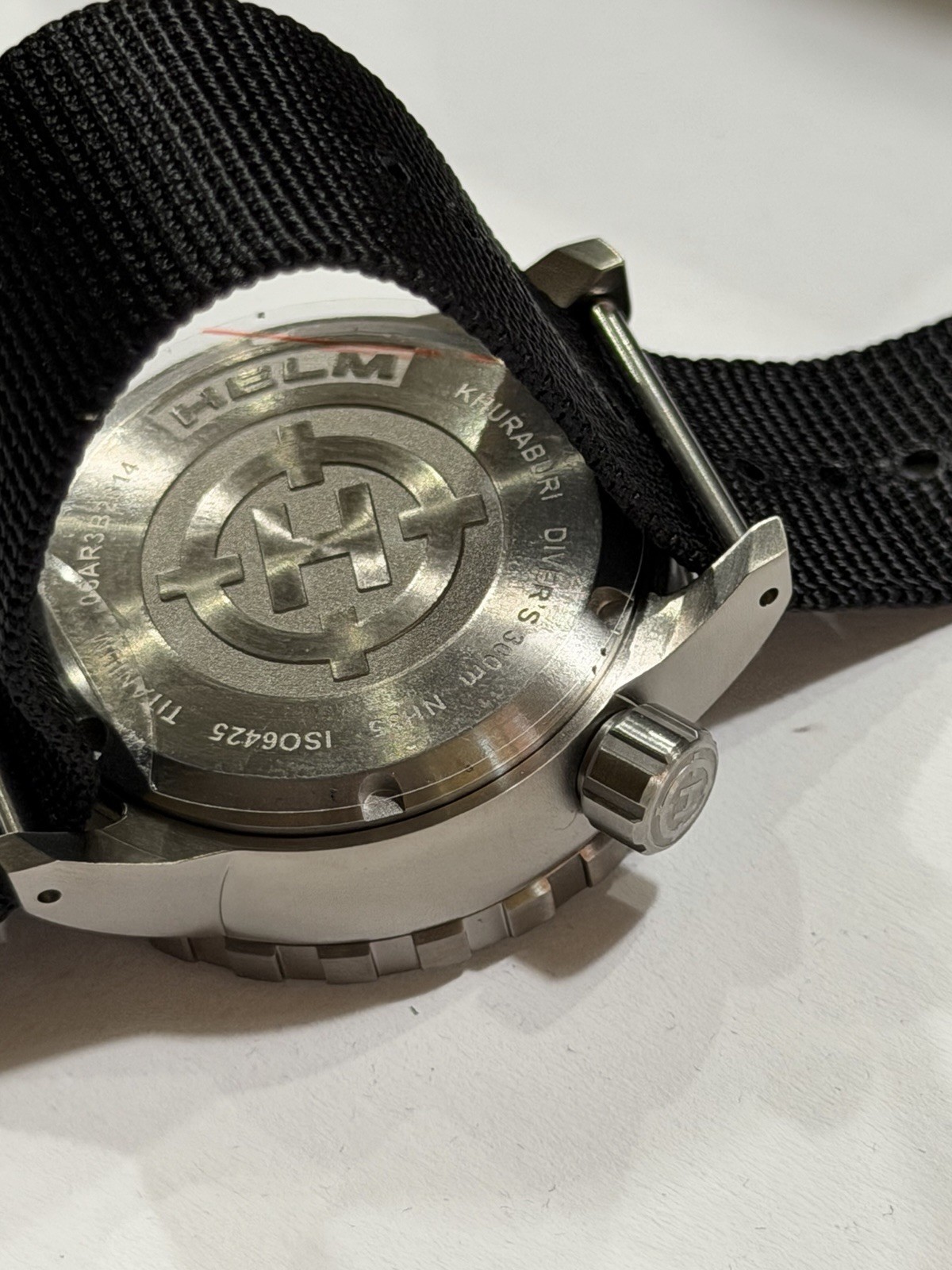 NIB- HELM KHURABURI Titanium Case & Bracelet- Black dial