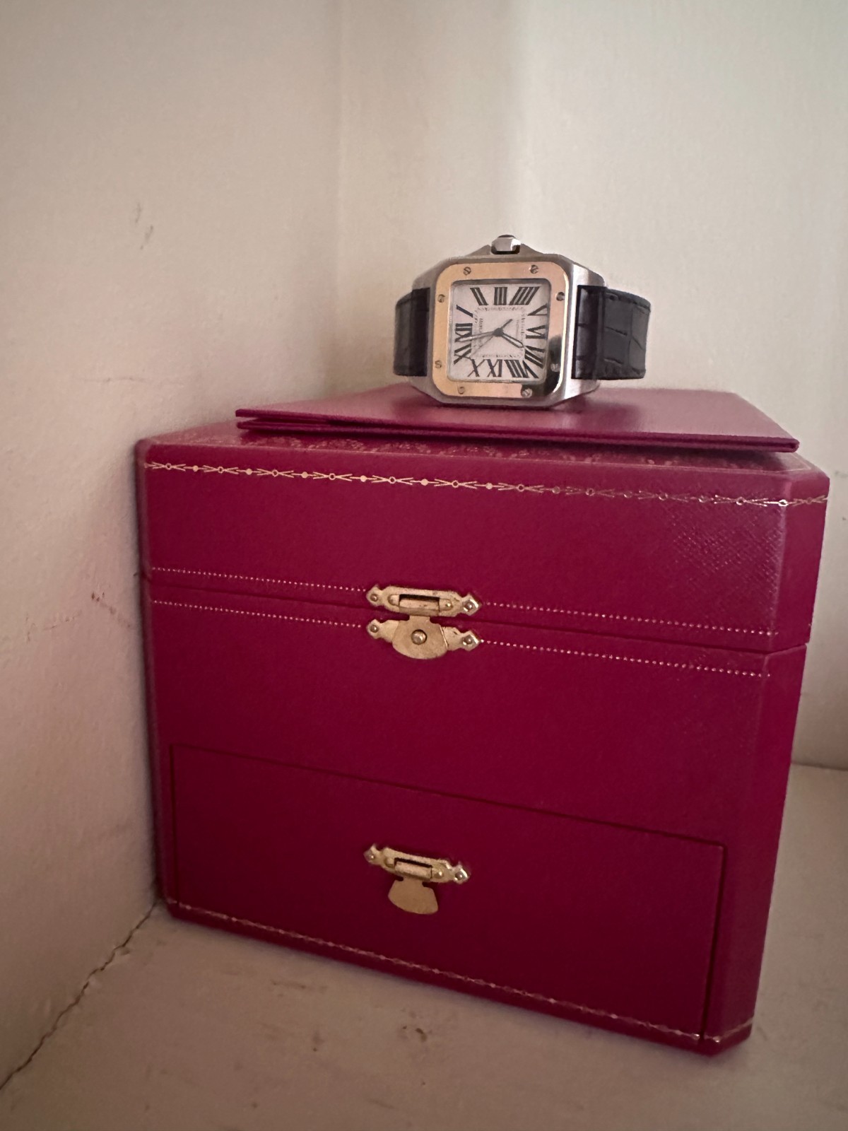 Cartier Santos 100 2656 W20072X7 18k Gold Stainless Steel 38MM Men’s w/box