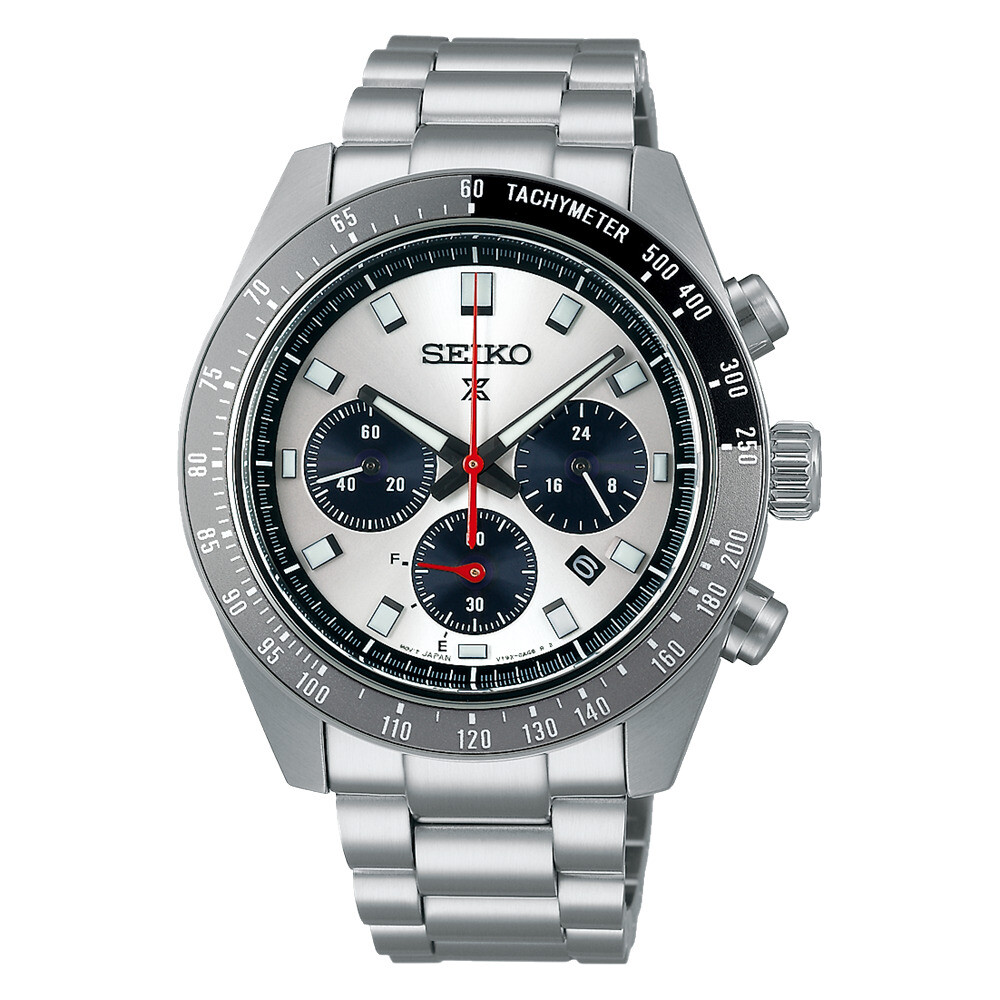 New Seiko Prospex Speedtimer Silver Dial Stainless Steel Bracelet Watch SSC911