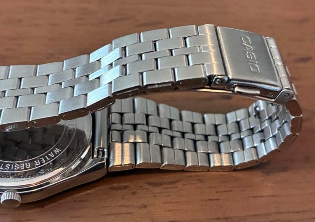 Casio Quartz Wristwatch Blue Dial Stainless Steel