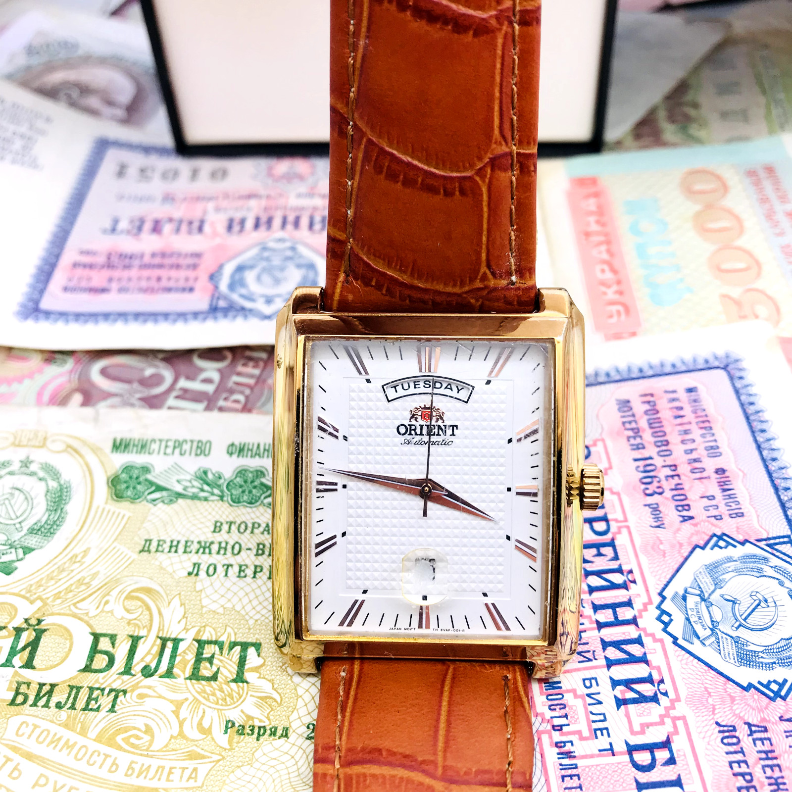 🔥 Wrist watch Orient President Automatic Calendar Japan Vintage Service 🛠
